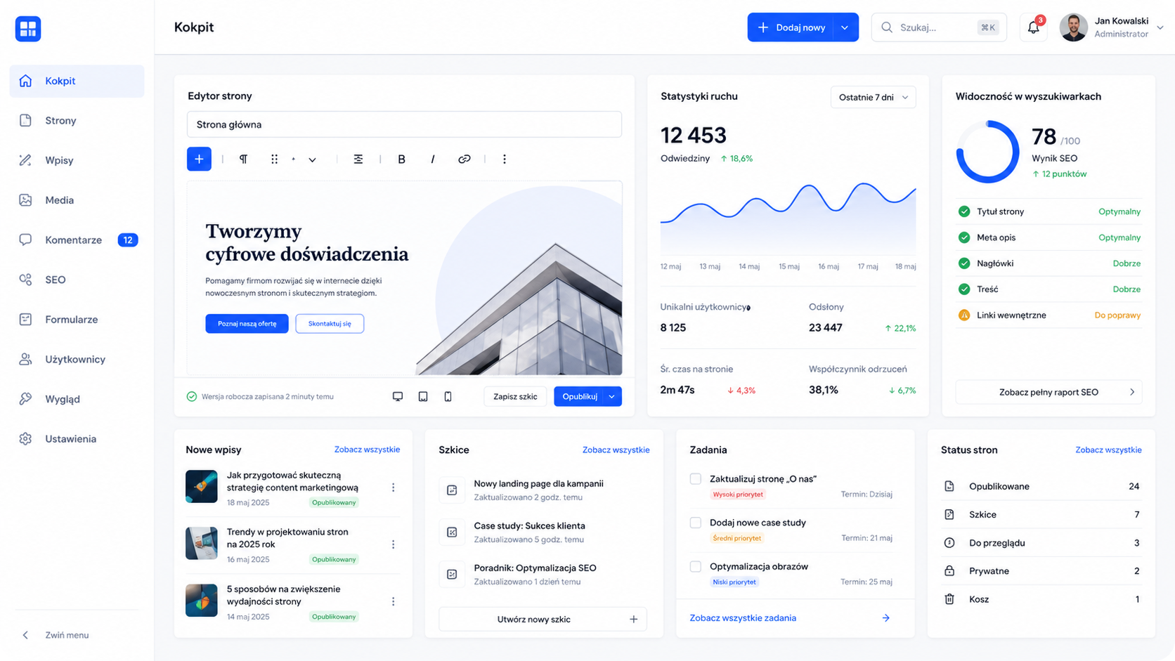 Управление сайтом через CMS после кастомной разработки
